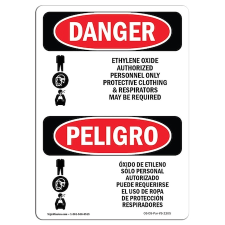 OSHA Danger, 12 Height, 18 Width, Aluminum